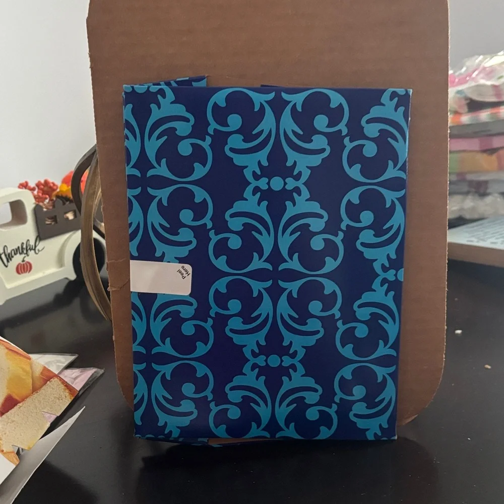 Blue and Teal Patterned Notebook